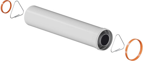 Удлинитель Ø60/100 L1000 мм | Vistarshop.by