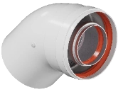 Отвод промежуточный раструбн.45 гр 60/100 (наружный диаметр D100 мама/папа) | Vistarshop.by